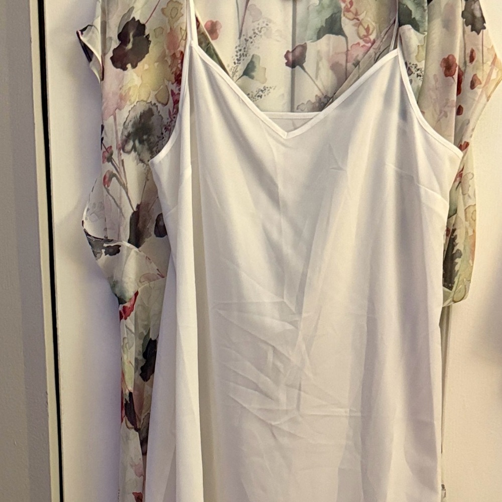 Haute Hippie Boho Mini Dress Silk Blend Flowery Festival Beige Neutral - Size L - Picture 6 of 6